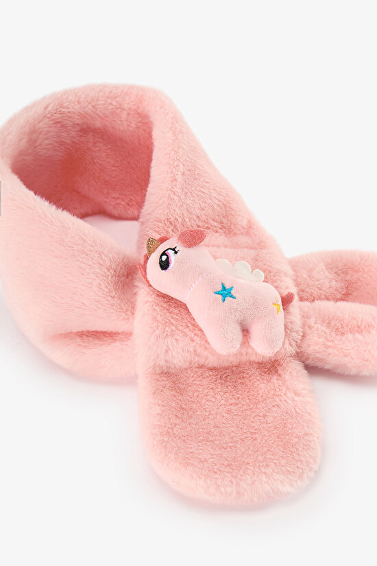 Girls' Pink Baby Unicorn Scarf - 3