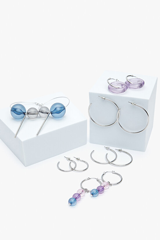 Bel Silver Earrings Set - 2