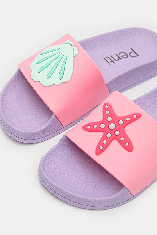 Kız Çocuk Shell Renkli Terlik - 3