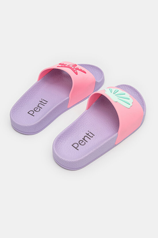 Kız Çocuk Shell Renkli Terlik - 4