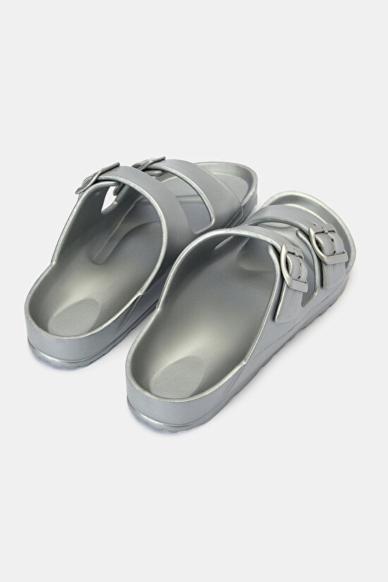 Plassy Gümüş Rengi Terlik - 4