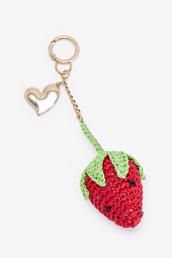 Red Strawberry Keychain - 1