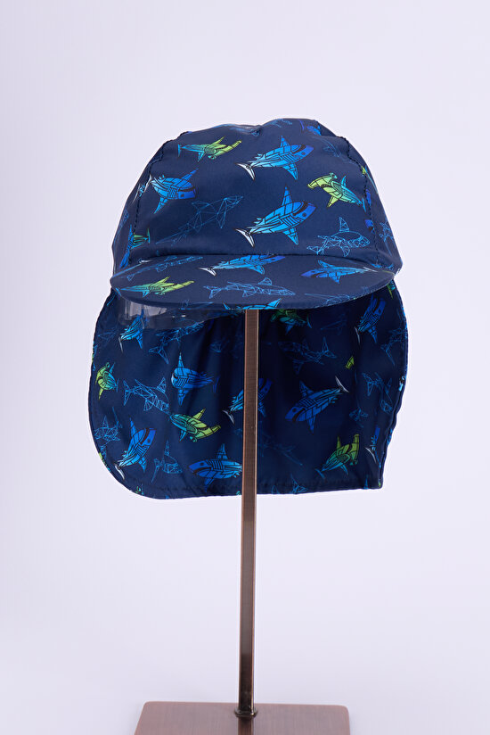 Multicolor Boys Gradient Shark Hat - 1