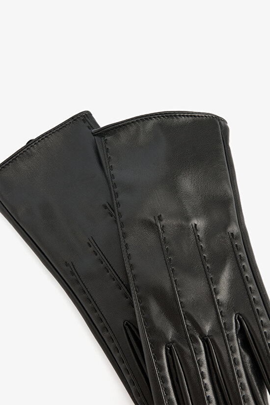 Siyah Jolie Suni Deri Eldiven - 2