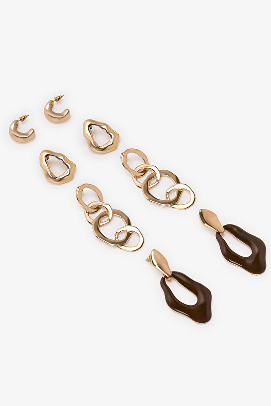Gold Julie 4 Pack Earring Set - 1