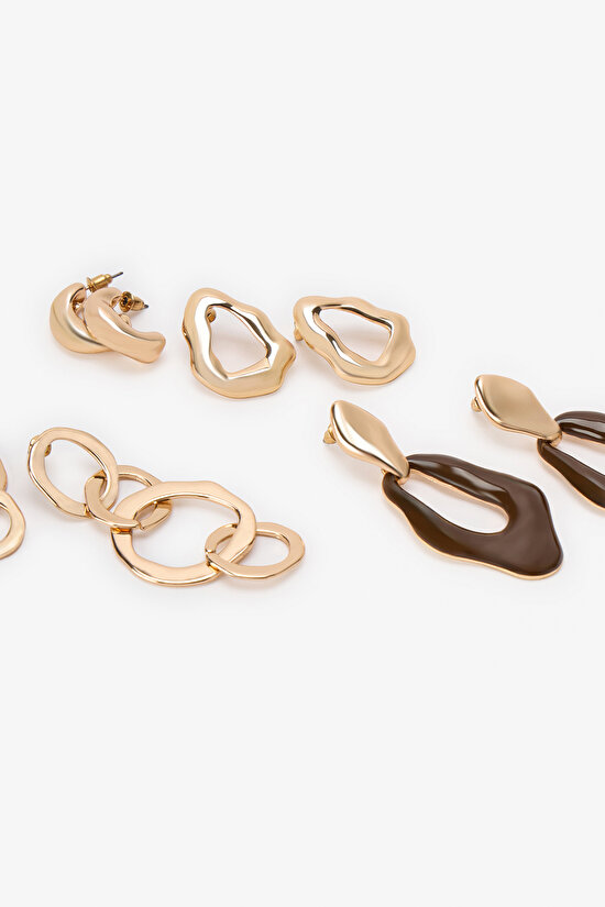 Gold Julie 4 Pack Earring Set - 2