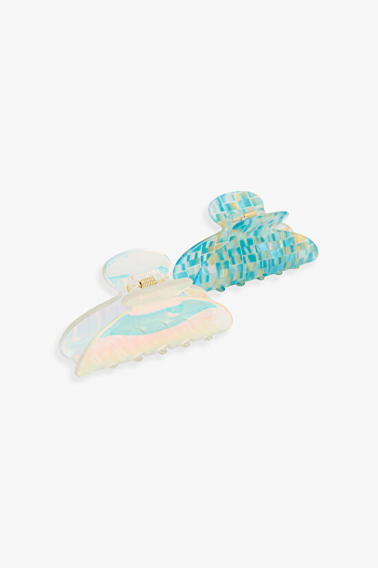 Light Blue Olivia Hair Clip Set - 2