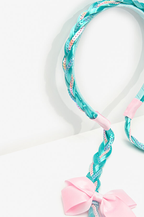 Kız Çocuk Bow Açık Mavi Taç - 3