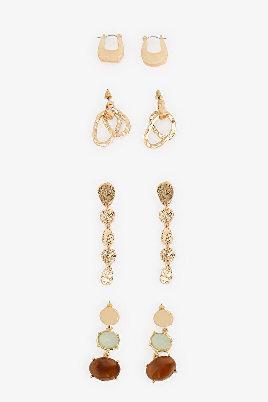 Gold Mia 4 Pack Earring Set - 1
