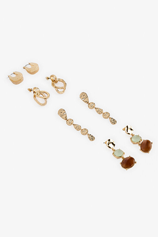 Gold Mia 4 Pack Earring Set - 2