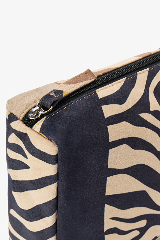 Black Zebra Makeup Bag - 3