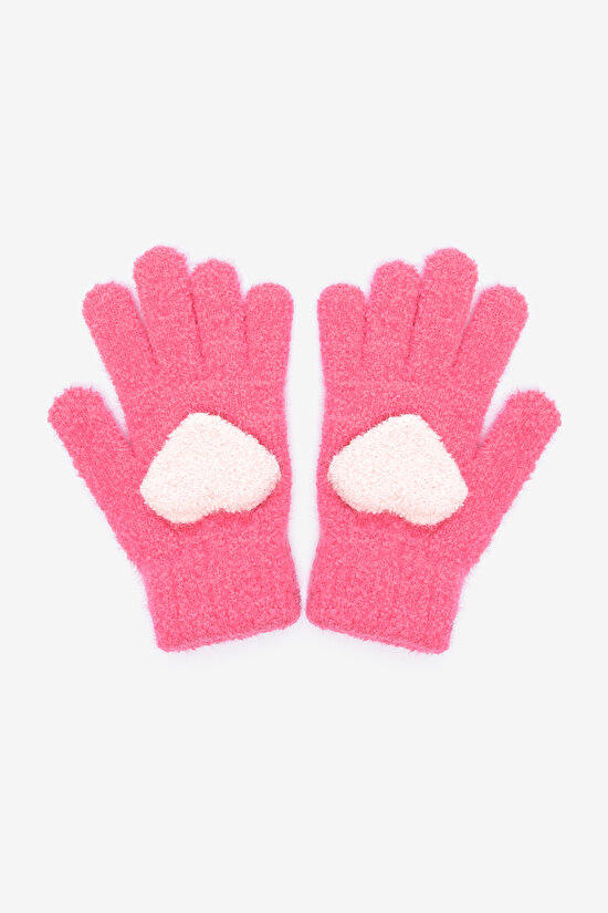 Girls Heart Gloves - 3