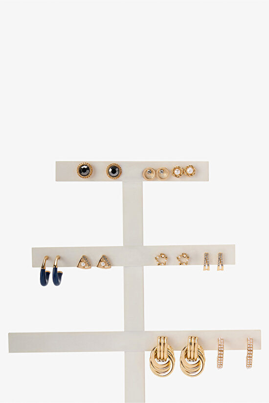Gold Mara 10 Pack Earring Set - 1
