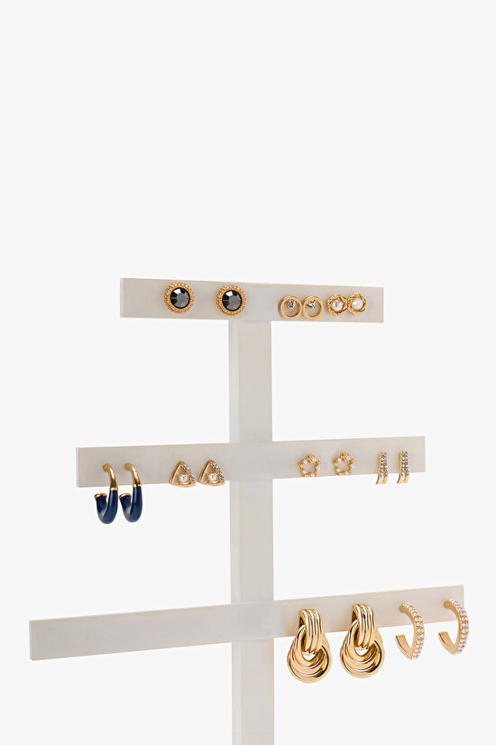Gold Mara 10 Pack Earring Set - 2