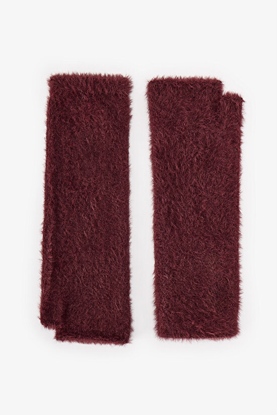 Burgundy Long Gloves - 1