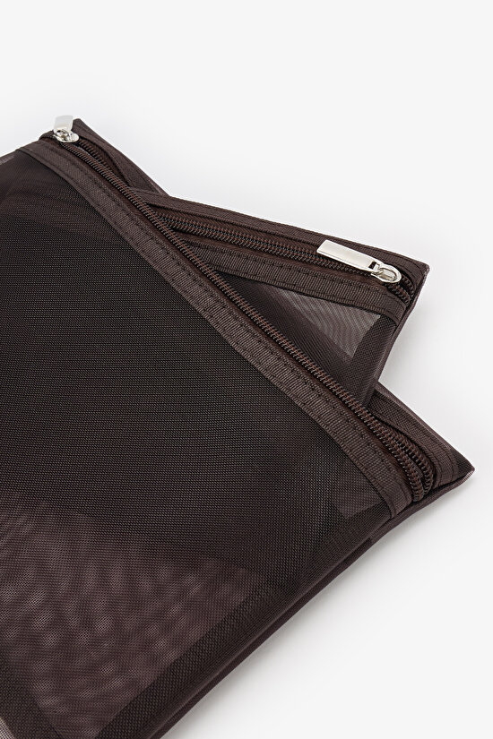 Brown Emma 2 Pack Makeup Bag - 3