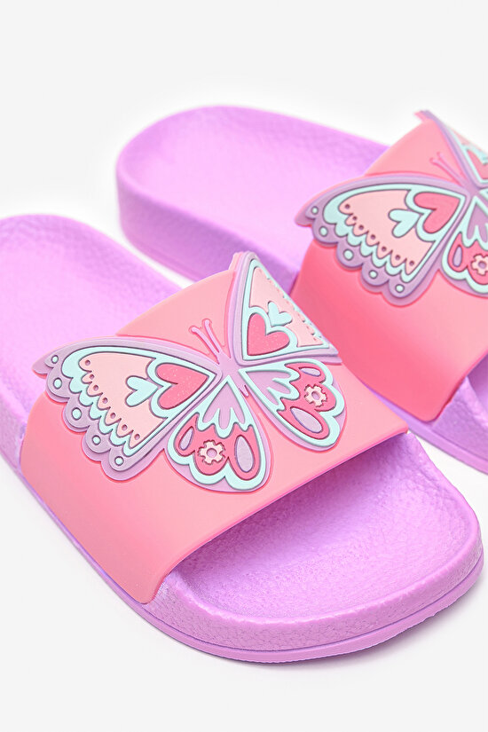 Kız Çocuk Butterfly Renkli Terlik - 3