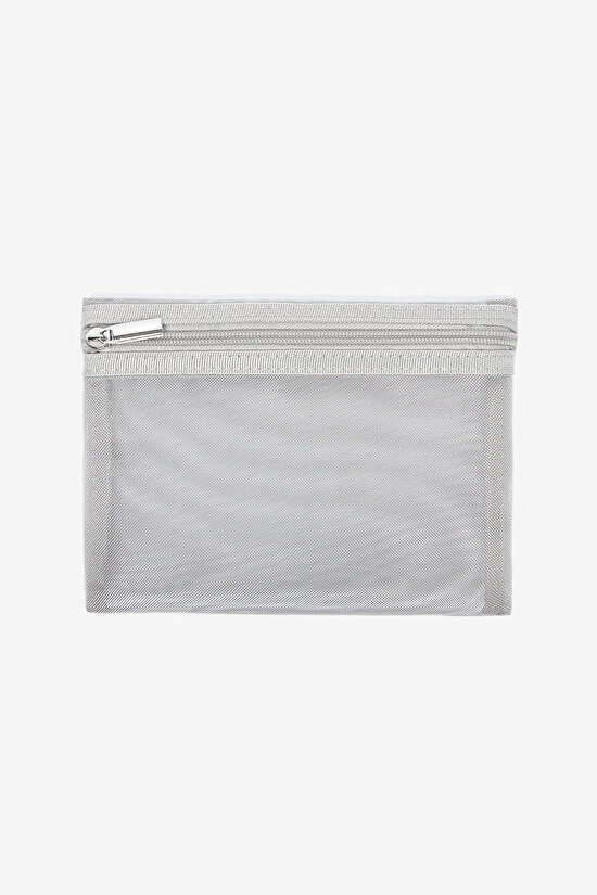 Pepy Gümüş Renk Makyaj Çantası - 3