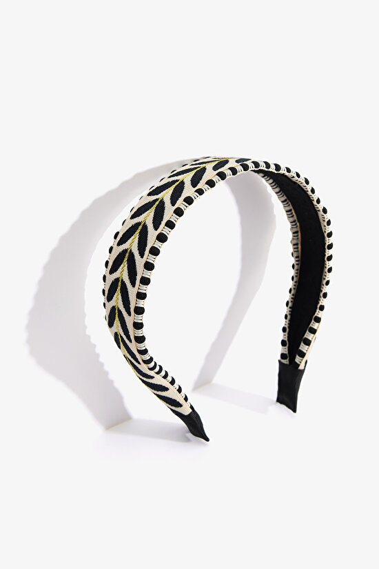 Black White Belinda Headband - 2
