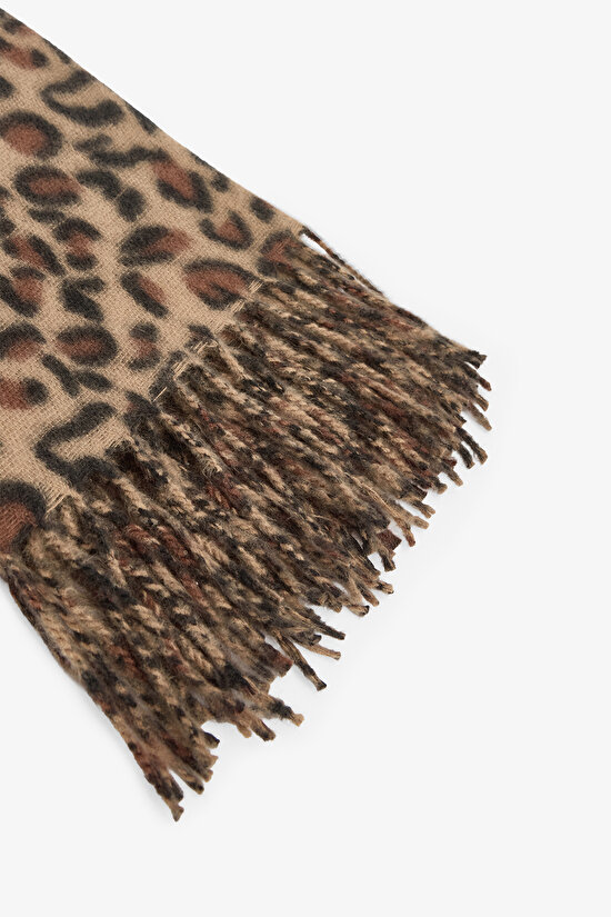 Leopar Desenli Yumuşak Dokulu Atkı Leopar Desenli Yumuşak Dokulu Atkı - 3