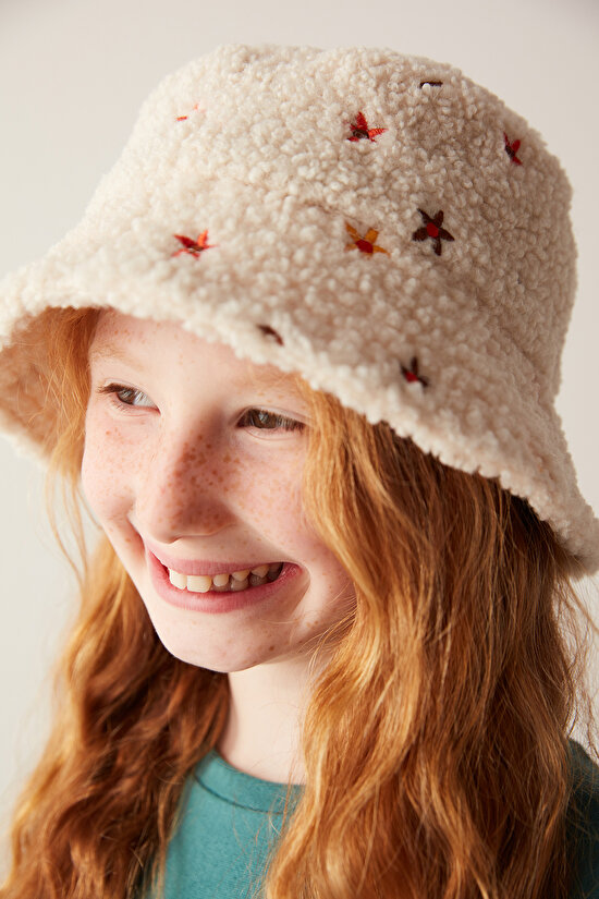 Kız Çocuk Autumn Ekru Şapka - 1