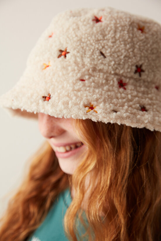 Kız Çocuk Autumn Ekru Şapka - 2