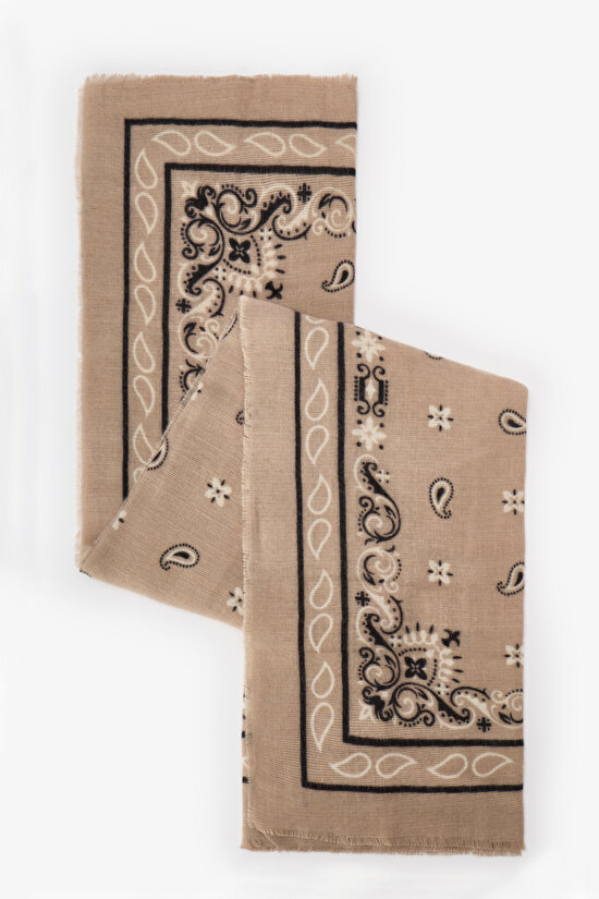 Bej Bandana Atkı - 1