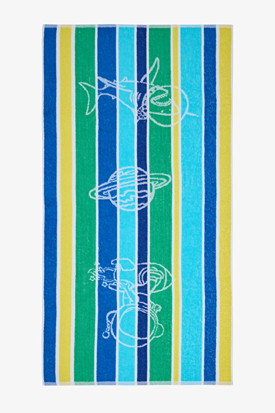 Erkek Çocuk Space Çok Renkli Havlu - 3