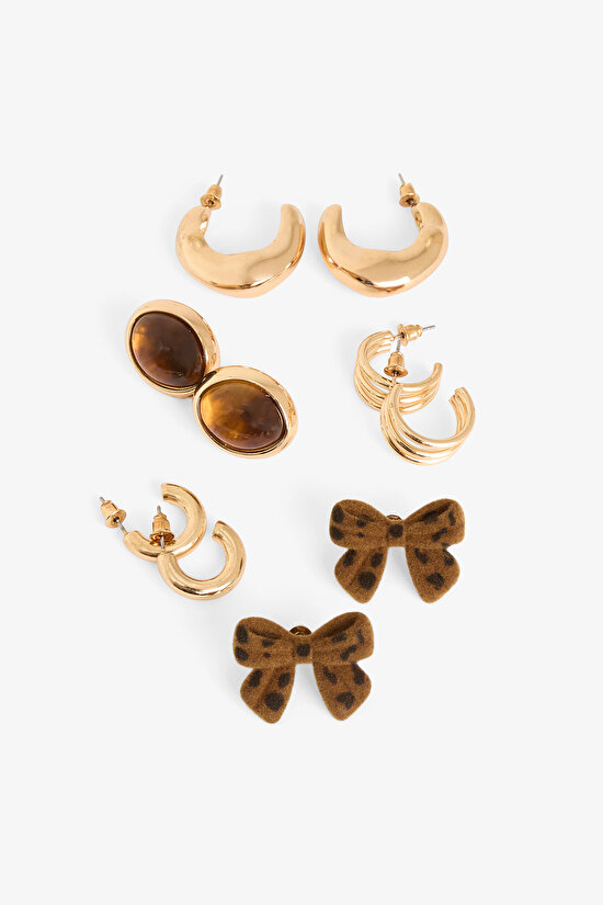 Gold Color Alissia 4-Piece Earring Set - 1