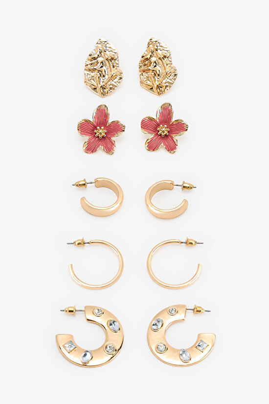 Altın Rengi Bianca Küpe Seti - 1