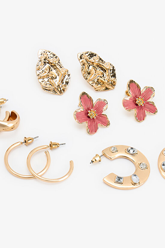 Altın Rengi Bianca Küpe Seti - 3