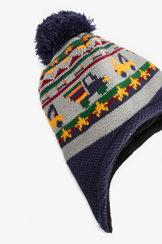 Erkek Çocuk Arabalı Çizgili Bere - 3