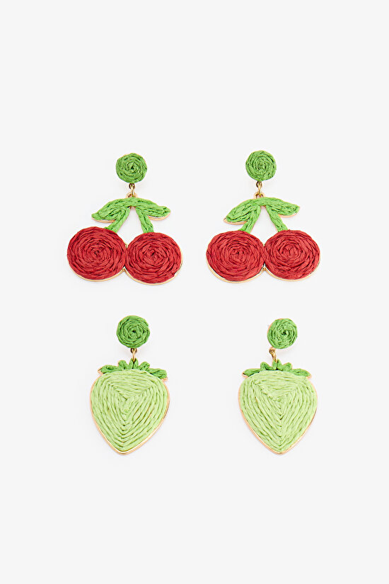 Multicolor Armoni Earring Set - 1