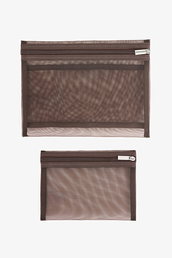 Koyu Kahverengi Emma Makyaj Çantası - 1