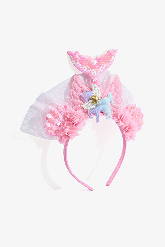 Light Blue Girls Mermaid Headband - 3