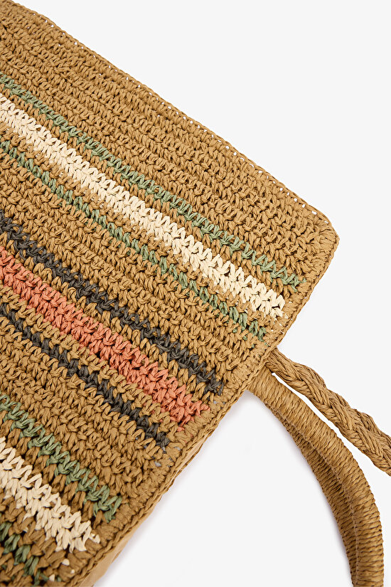 Cool Çok Renkli Hasır Çanta - 3