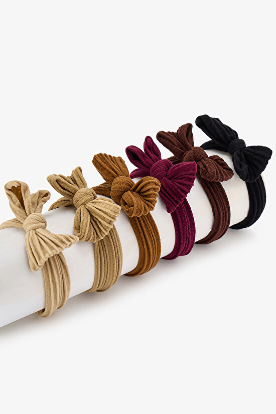Bow Detail 6 Pack Hair Clip Set - 1