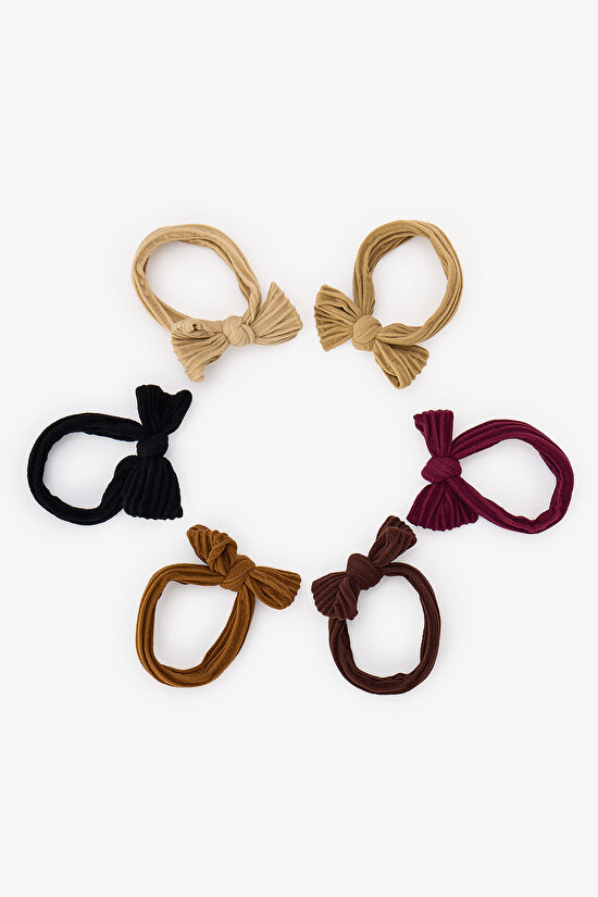 Bow Detail 6 Pack Hair Clip Set - 2