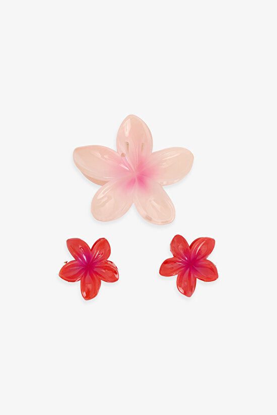 Multicolor Floral Hair Clip - 3