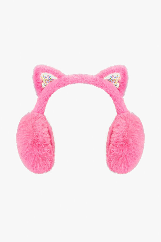 Girls Star Cat Pink Earphones - 2