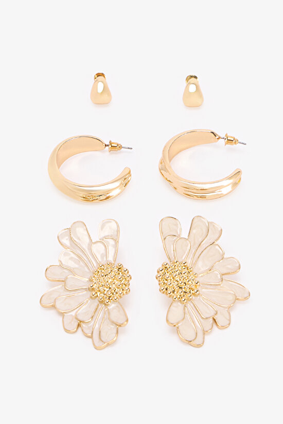 Altın Rengi Sandy Küpe Seti - 1