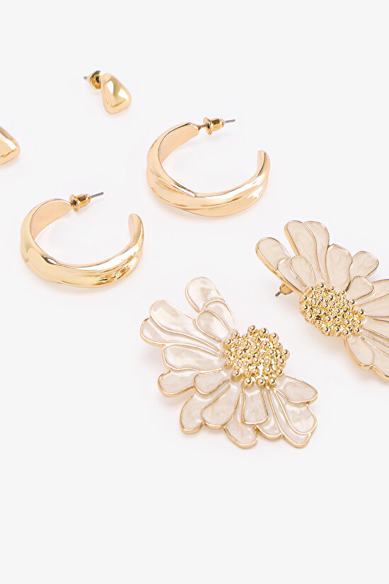 Altın Rengi Sandy Küpe Seti - 2