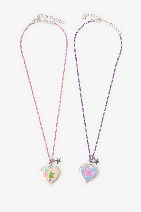 Girls' Unicorn Bff 2 Pack Necklace - 1