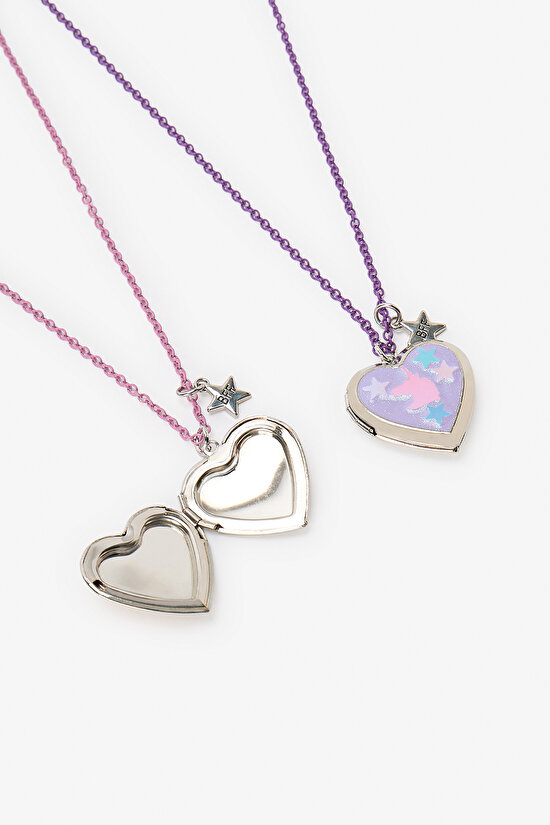 Girls' Unicorn Bff 2 Pack Necklace - 3