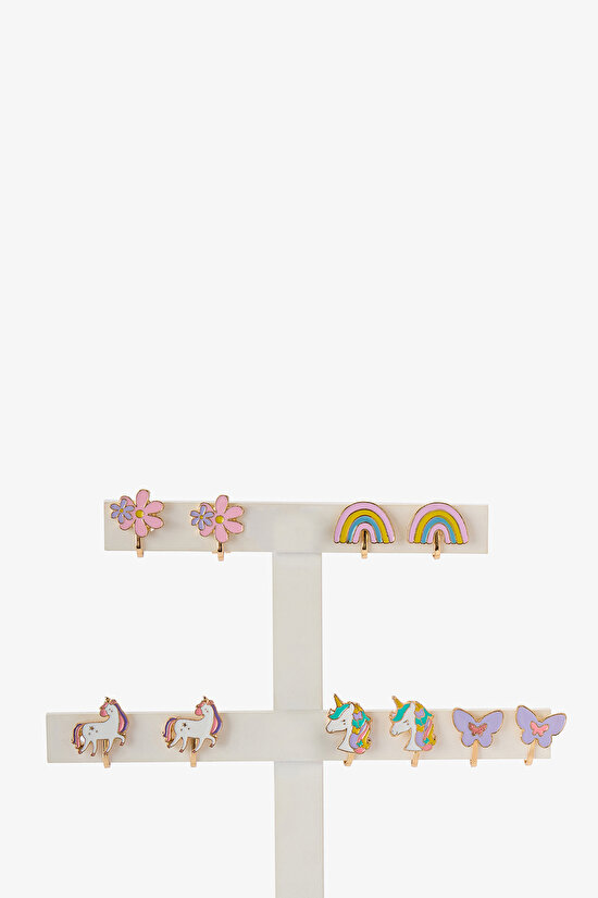 Girls' Unicorn 5 Pack Earring Set - 1