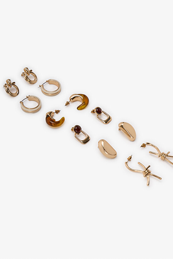 Gold Valerie 6 Pack Earring Set - 2