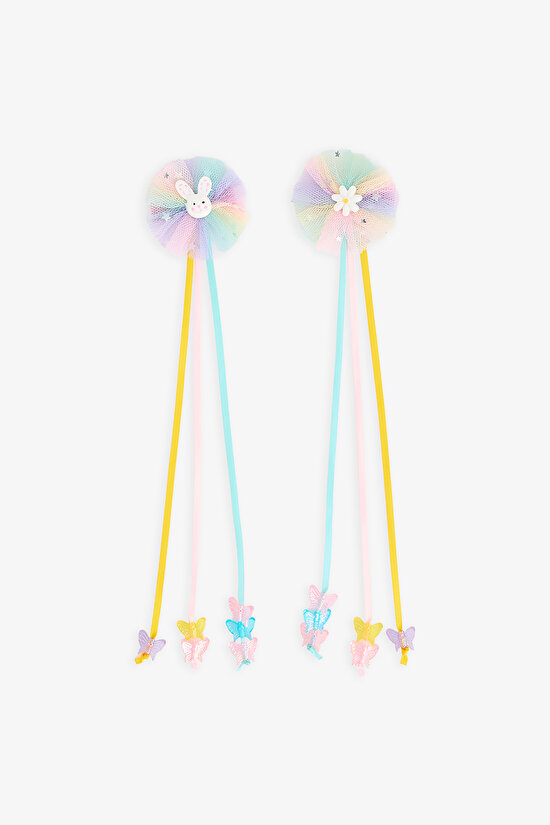 Multicolor Girls Beads Hair Clip - 1