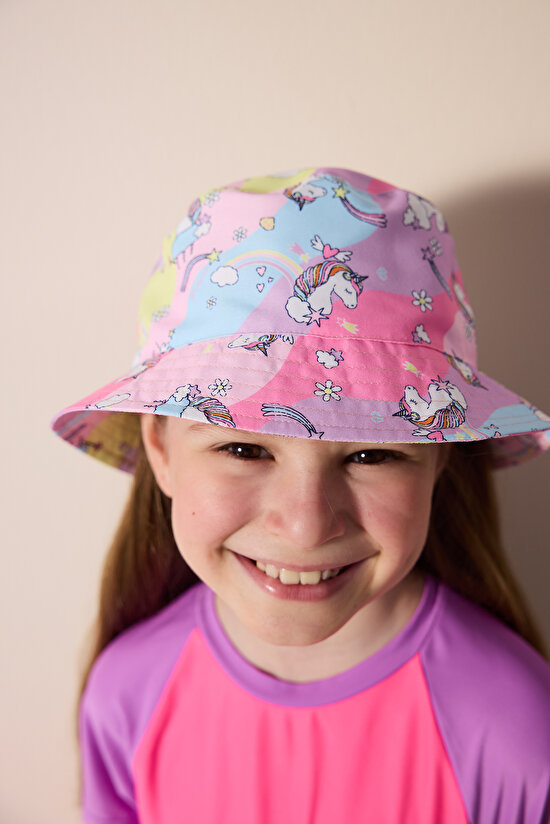 Kız Çocuk Renkli Unicorn Şapka - 1