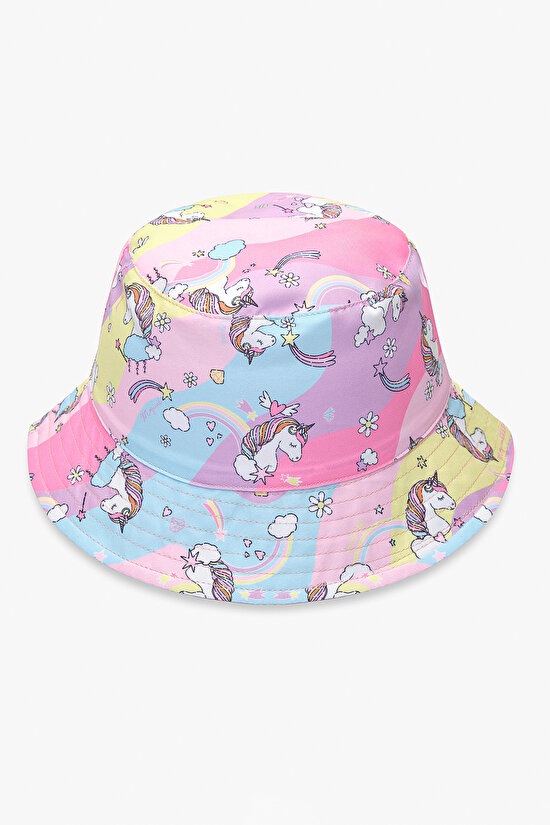 Kız Çocuk Renkli Unicorn Şapka - 2