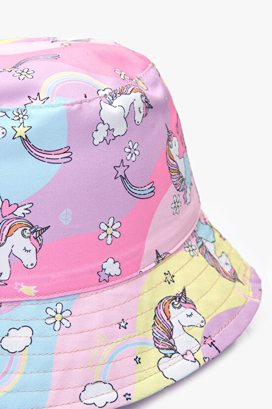 Kız Çocuk Renkli Unicorn Şapka - 3